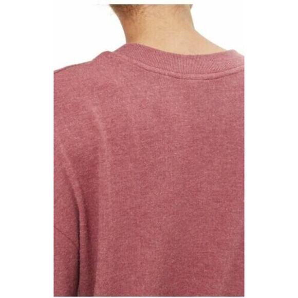 Topshop Women's Crew Neck Long Sleeve Sweatshirt In Rose Size 6US MSRP $55 - Picture 2 of 4